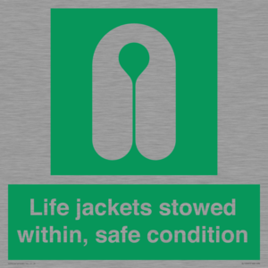 Life jackets stowed within